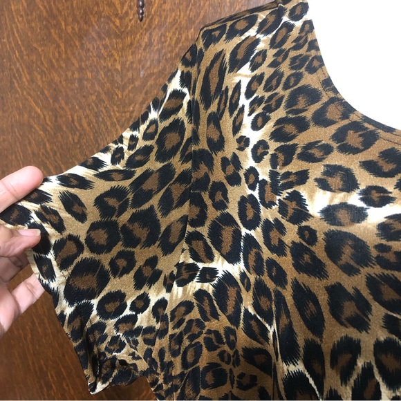 PER SEPTION Animal Print Short Sleeve Maxi Dress 3X USA - Picture 5 of 8